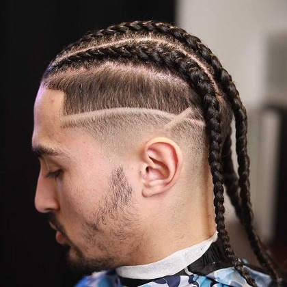 @fadebymazz's braids with fade