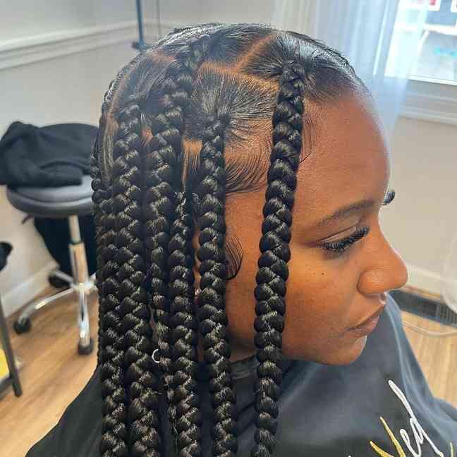 extra large black knotless braids