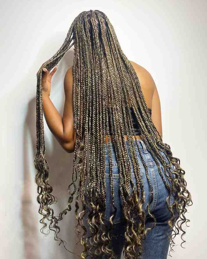 blonde extra long knotless braids