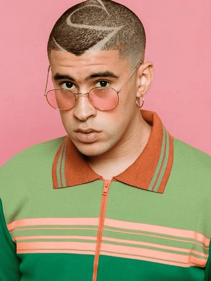 Bad bunny men hairstyle