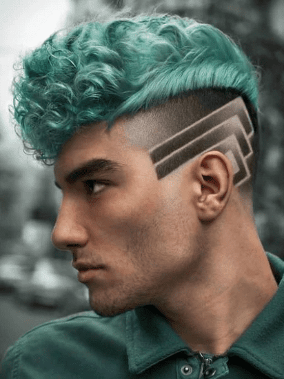 Cool staircase haircut side lines design